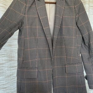 Black and White Houndstooth Blazer